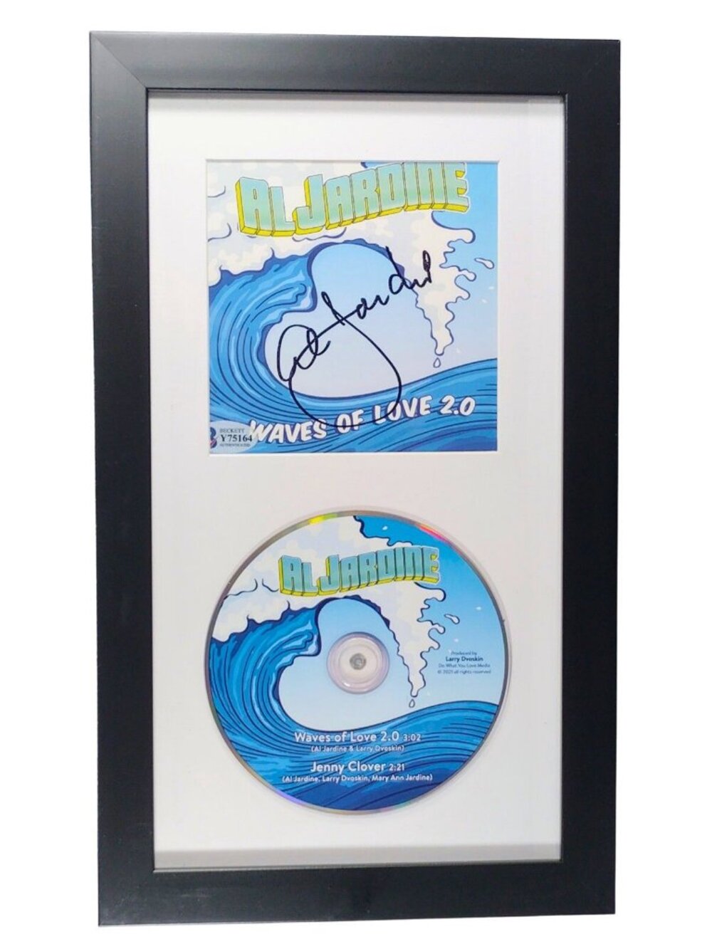 Al Jardine Signed Waves Of Love Framed CD Cover Beach Boys Beckett COA